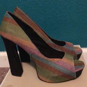 Colorful Platform Heels